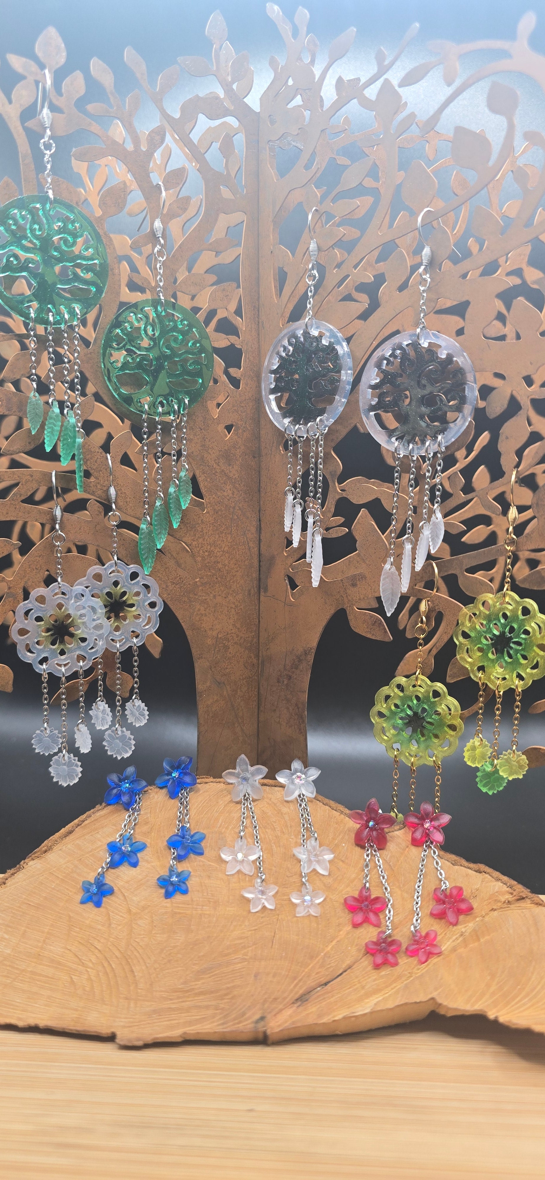 Nos boucles d'oreilles en résine