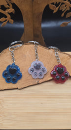 Porte-clés - Patte de chien en résine